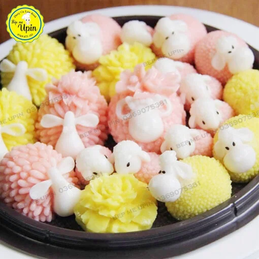 [Khuôn silicone 4D] Sét 4 khuôn silicone gia đình con cừu siêu cute - Ảnh 2