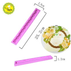 Khuôn silicon dây thừng bện trang trí bánh