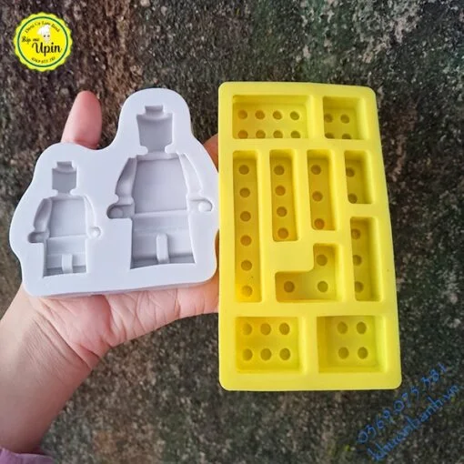 Khuôn lego trang trí bánh rau câu bánh kem