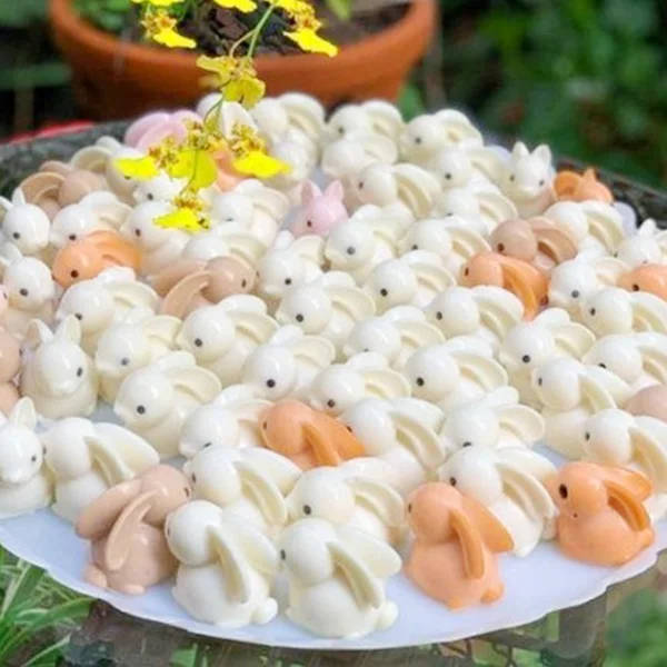 Khuôn silicon thỏ tai dài - Ảnh 2