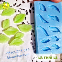 khuôn silicon vi 10 lá cây thái