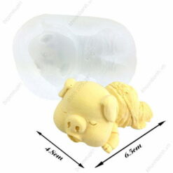 Khuôn silicon con heo làm bánh