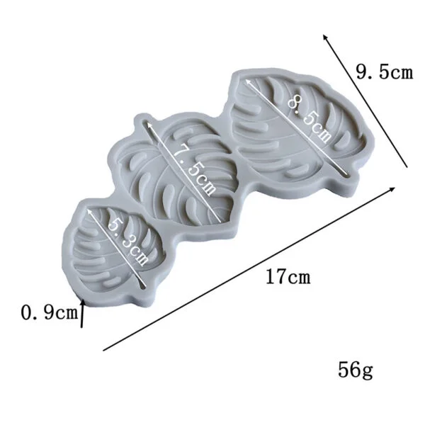 Khuôn silicon vỉ 3 lá sake