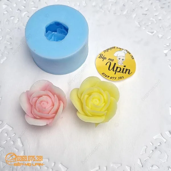 khuôn silicon hoa hồng làm bánh