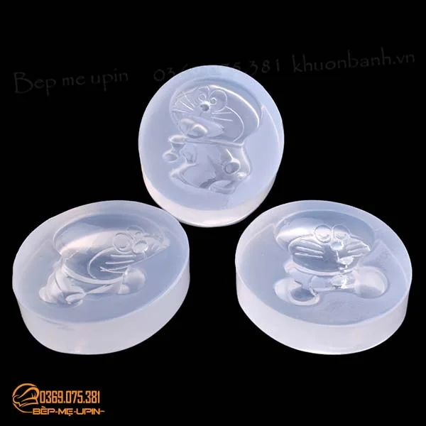 Set 3 khuôn silicon doremon làm bánh nặn đất sét - Ảnh 3