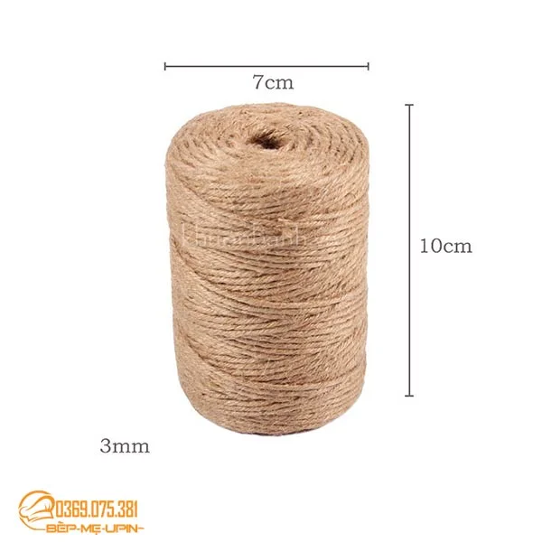 Cuộn dây thừng gai dây mây cói thô trang trí handmade - Ảnh 4