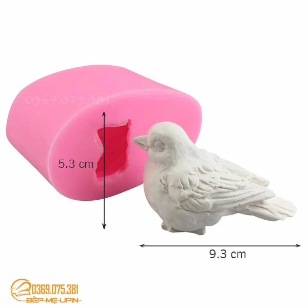Khuôn silicon chim bồ câu size khuôn 10cm - Ảnh 2