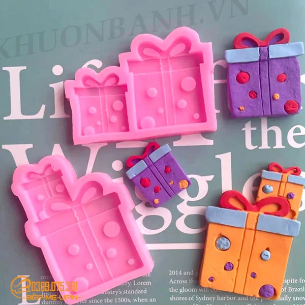 khuôn silicon hộp quà