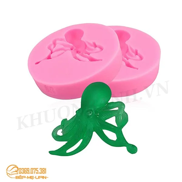 Khuôn silicon bạch tuộc con mực tổng hợp các mẫu - Ảnh 4