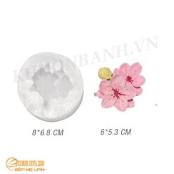 khuôn silicon chùm hoa đào