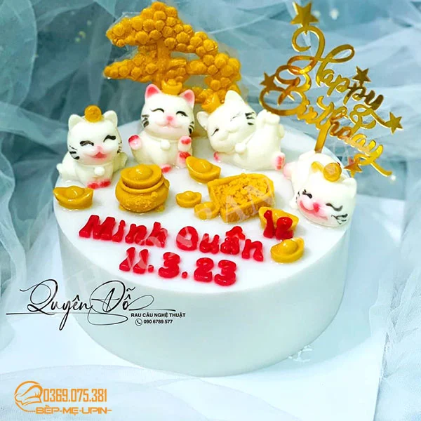 Set 4 khuôn silicon chú mèo thần tài may mắn khuôn 12 con giáp - Ảnh 6