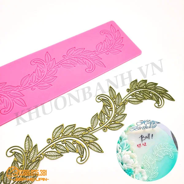khuôn silicon ốp hoa lá