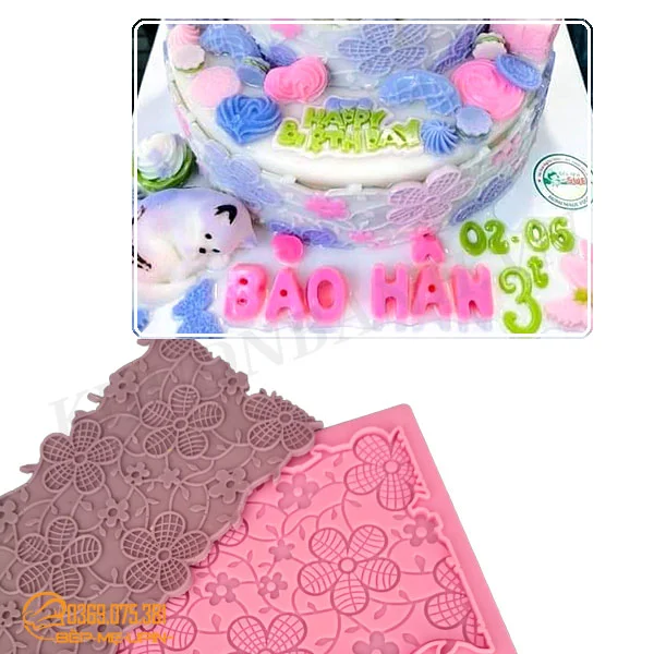 khuôn silicon ốp viền hoa cỏ