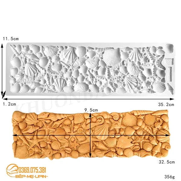 Khuôn silicon ốp viền ốc sò dài 35cm - Ảnh 2