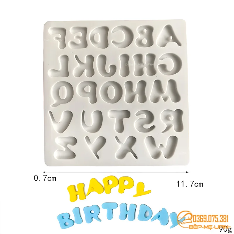 Khuôn chữ cái mã CS06 khuôn silicon chữ cái làm socola - Ảnh 3