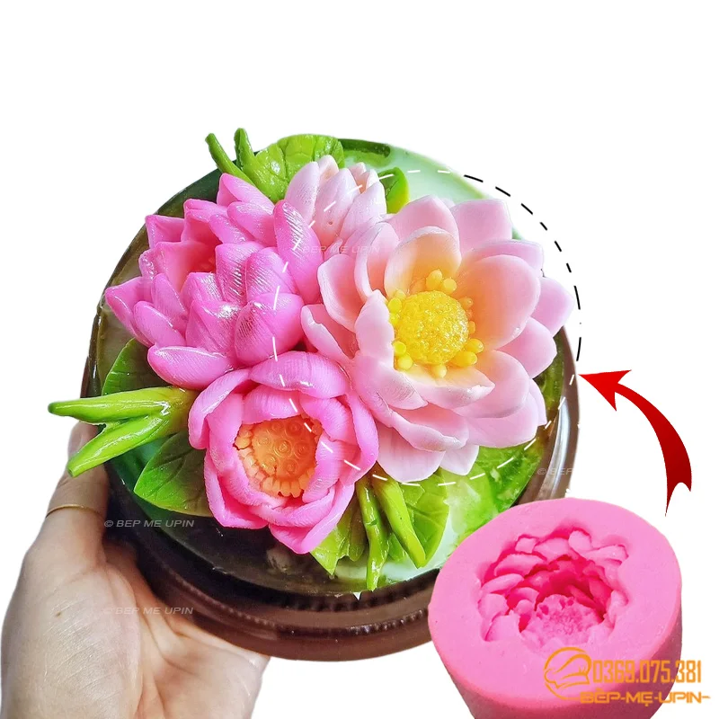 Khuôn silicon hoa sen nở đẹp