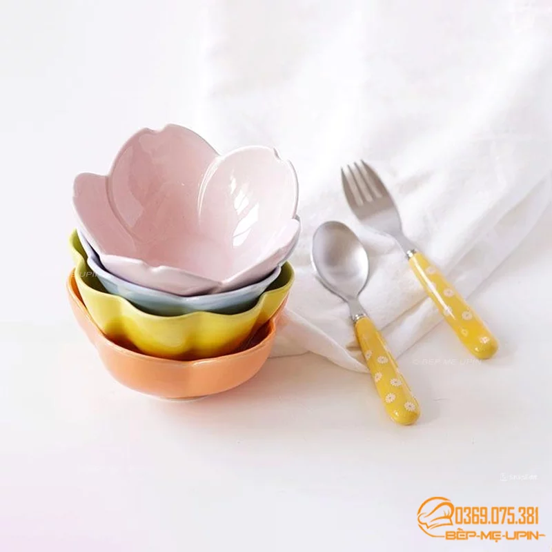Bát hoa mai 12cm đựng chè trôi bày mâm cúng thôi nôi - Ảnh 5
