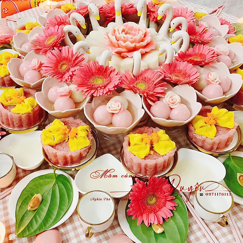 Bát hoa mai 12cm đựng chè trôi bày mâm cúng thôi nôi - Ảnh 6