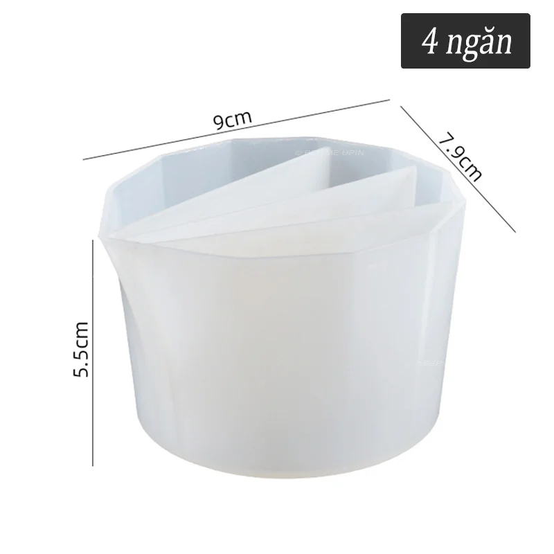 Ca silicon cốc chia ngăn màu đổ rau câu - Ảnh 9