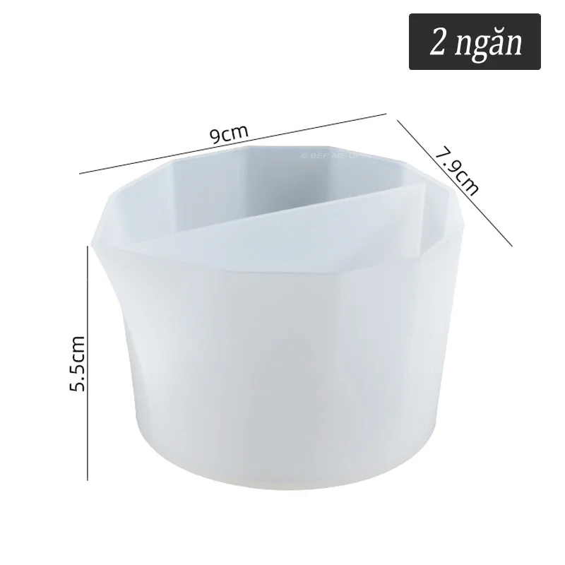 Ca silicon cốc chia ngăn màu đổ rau câu - Ảnh 7