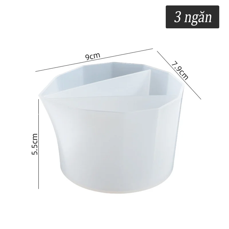 Ca silicon cốc chia ngăn màu đổ rau câu - Ảnh 8
