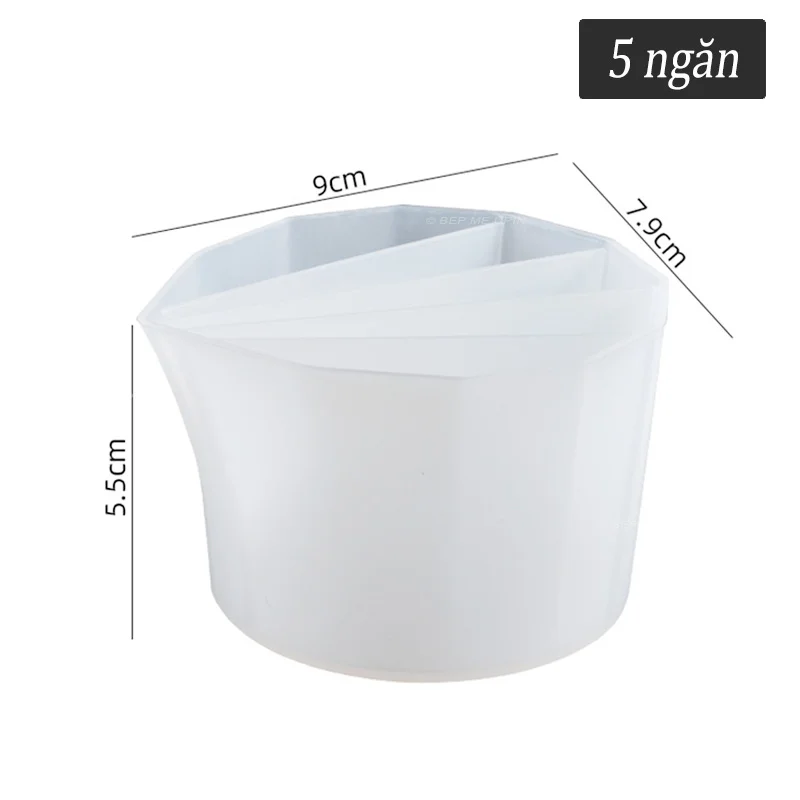 Ca silicon cốc chia ngăn màu đổ rau câu - Ảnh 10