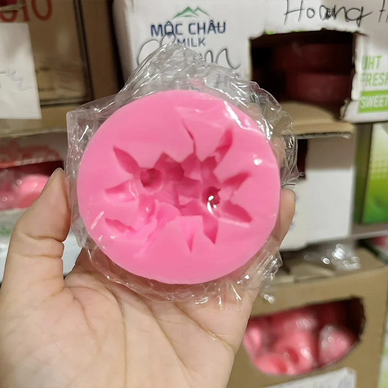 Khuôn silicon hoa nhài chùm 2 bông hoa - Ảnh 2