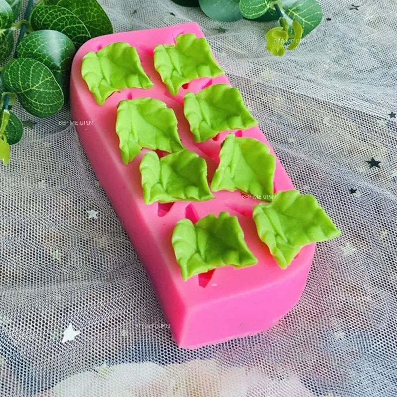 Khuôn silicon vỉ 8 lá nõn khuôn lá cây - Ảnh 3