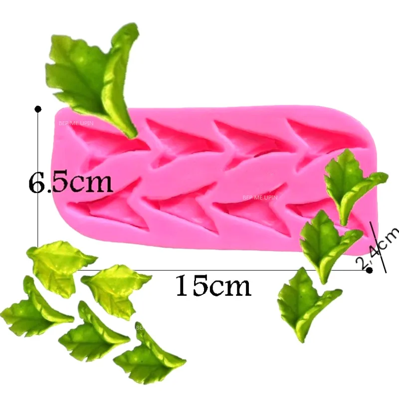 Khuôn silicon vỉ 8 lá nõn khuôn lá cây - Ảnh 2