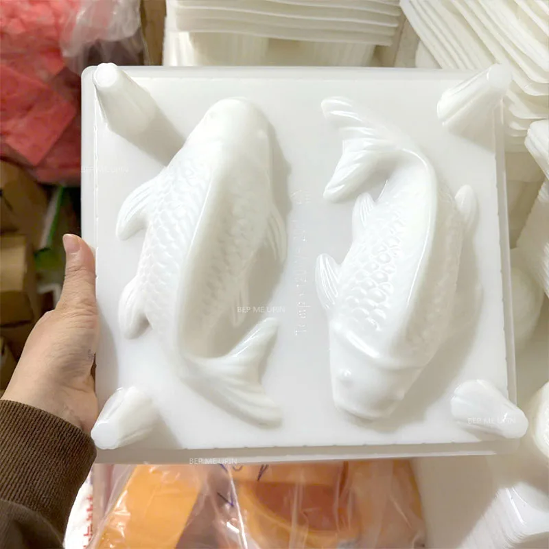 Khuôn cá chép vỉ 2 con có chân 23cm - Ảnh 3