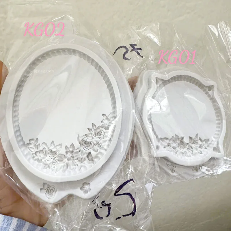 Khuôn silicon khung ảnh khung gương hoa - Ảnh 5