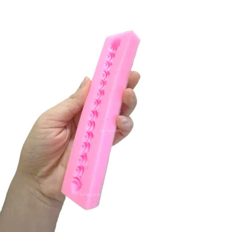 khuôn silicon viền vẩy sò dây xích dài 14cm mã VS01 làm viền bánh kem bánh rau câu - Ảnh 5