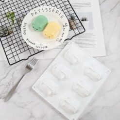 Khuôn silicon vỉ 6 heo làm thạch rau câu trúc bạch