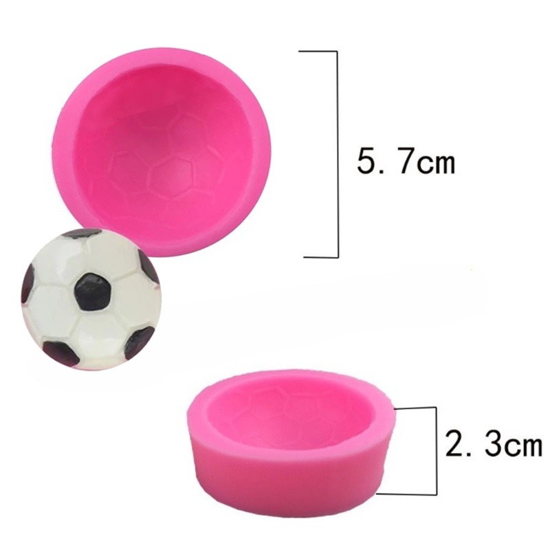 Khuôn Silicon Bóng Đá 3D Làm Bánh Rau Câu Socola Khuôn Cầu Thủ Sân Cỏ Thể Thao DIY - Ảnh 3