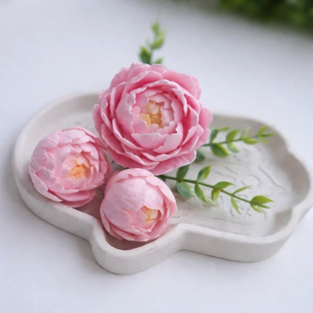 🍰 Khuôn silicon hoa mẫu đơn 3 size 6cm 4cm 3cm làm bánh thạch rau câu xà phòng DIY - Ảnh 2
