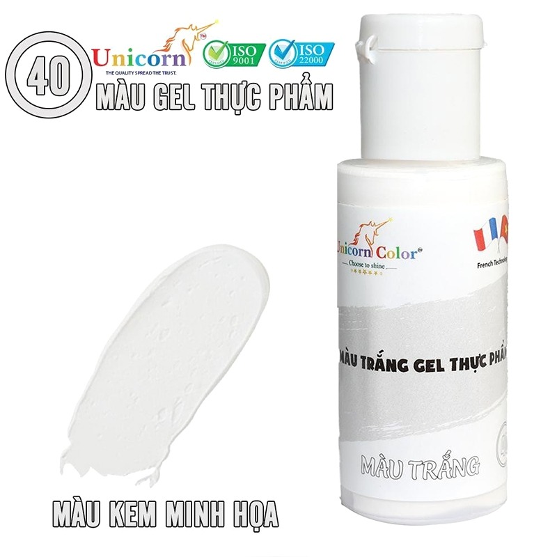Màu trắng gel thực phẩm Unicorn Color lọ 28g - Ảnh 4