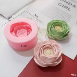 Khuôn silicon hoa hồng trà ( mẫu đơn) 7cm