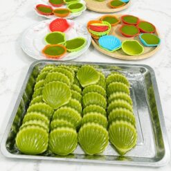 Combo 10 Khuôn Vỏ Sò Silicon Làm Bánh Da Lợn Rau Câu 3D Chống Dính Chịu Nhiệt Cao Cấp