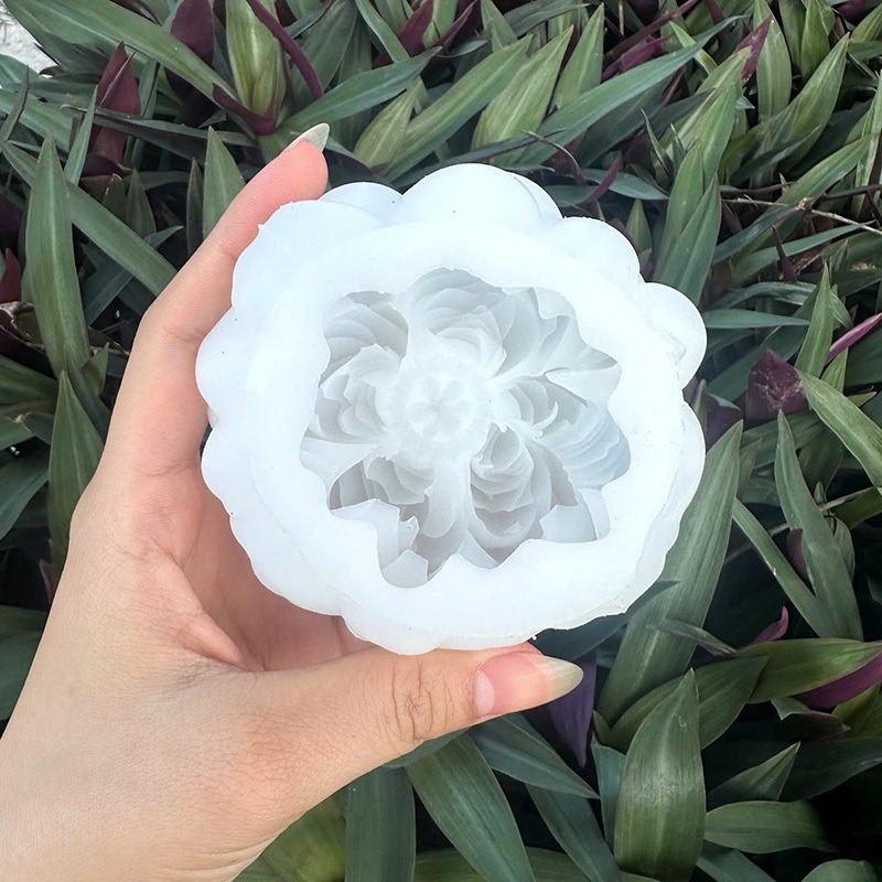 Khuôn Silicon Hoa Mẫu Đơn Mao Lương MD96 Làm Nến Thơm Trang Trí Bánh Rau Câu Thôi Nôi - Ảnh 2