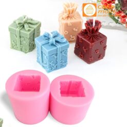 Khuôn silicon hộp quà làm bánh, xà phòng, nến, thạch handmade